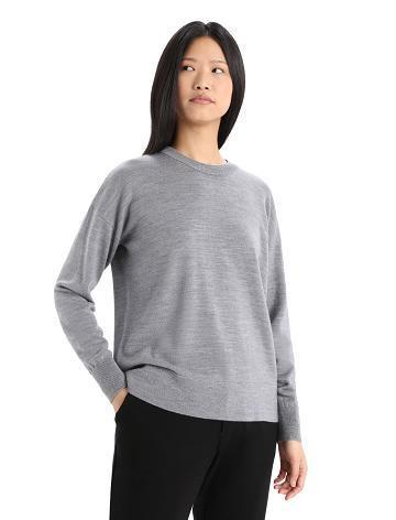 Chandails Icebreaker Merino Shearer Crewe Femme Grise | FR 1630BEXC